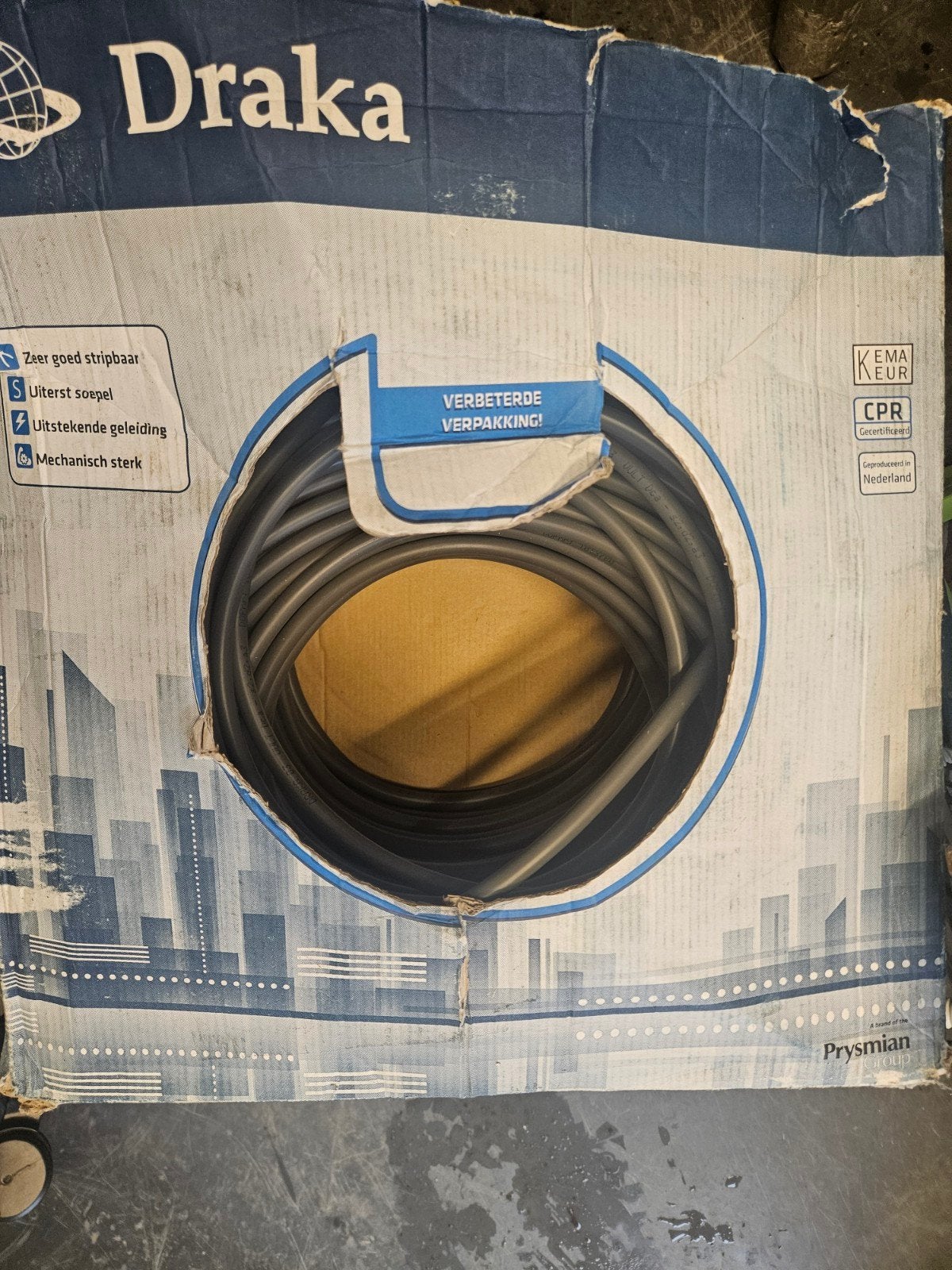 85m 85 meter 2x 1.5mm kabel draka 2x1.5mm 2 aderige, Ophalen of Verzenden, Nieuw, Kabel of Snoer
