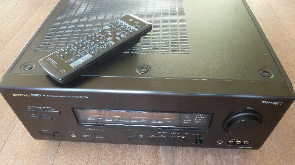 ONKYO INTEGRA Topklasse Versterker (met Phono-aansl) + Afst, Ophalen of Verzenden, Zo goed als nieuw, 60 tot 120 watt, Onkyo