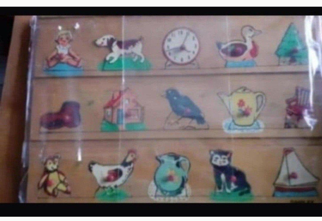 Houten Insteekpuzzel met Dieren en Objecten, Ophalen of Verzenden, Gebruikt, Puzzelen