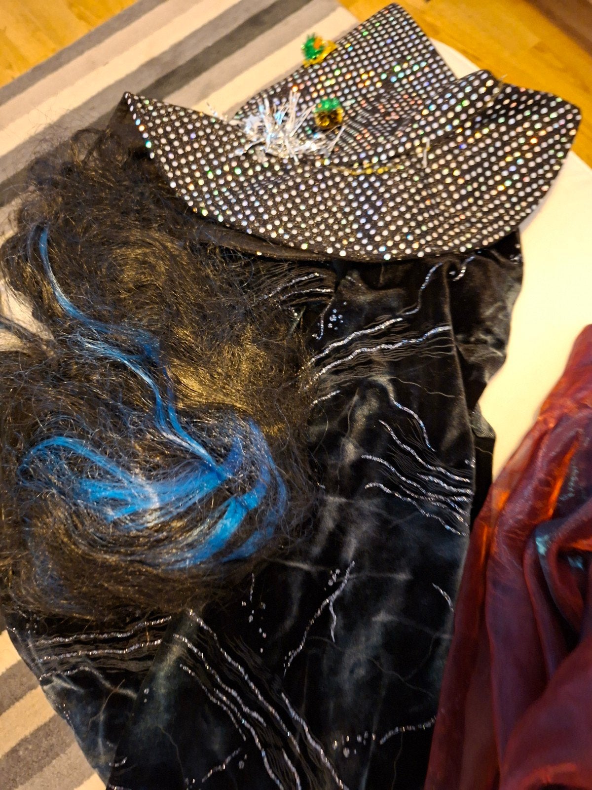 halloween, muts pruik doek, Ophalen of Verzenden, Zo goed als nieuw
