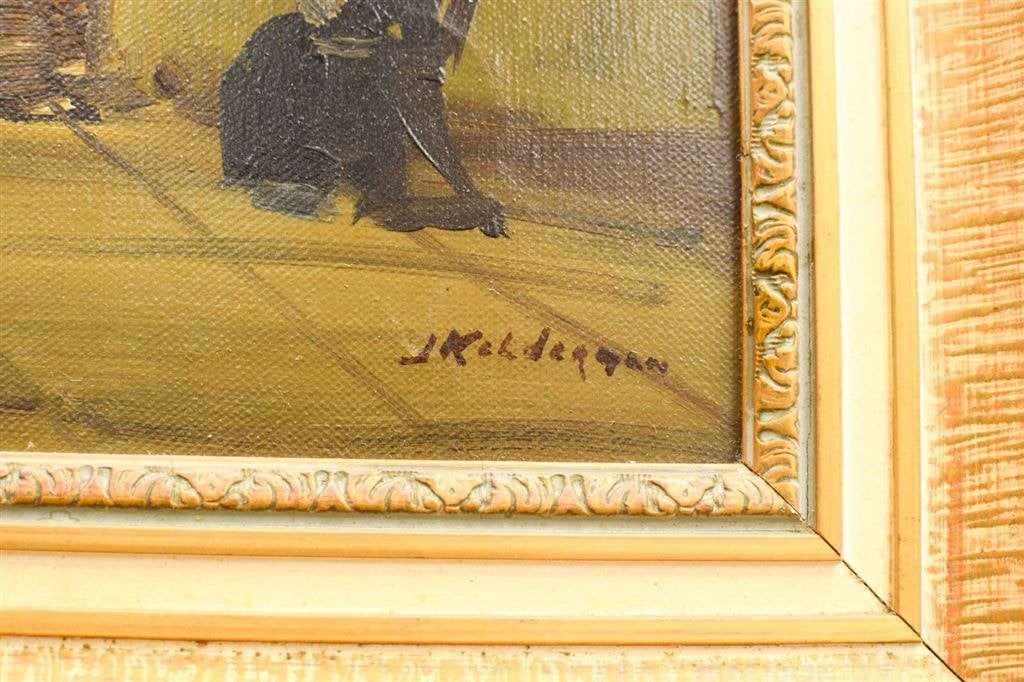 Schilderij van een hal in de kerk 49429, Ophalen of Verzenden, Gebruikt, Schilderij
