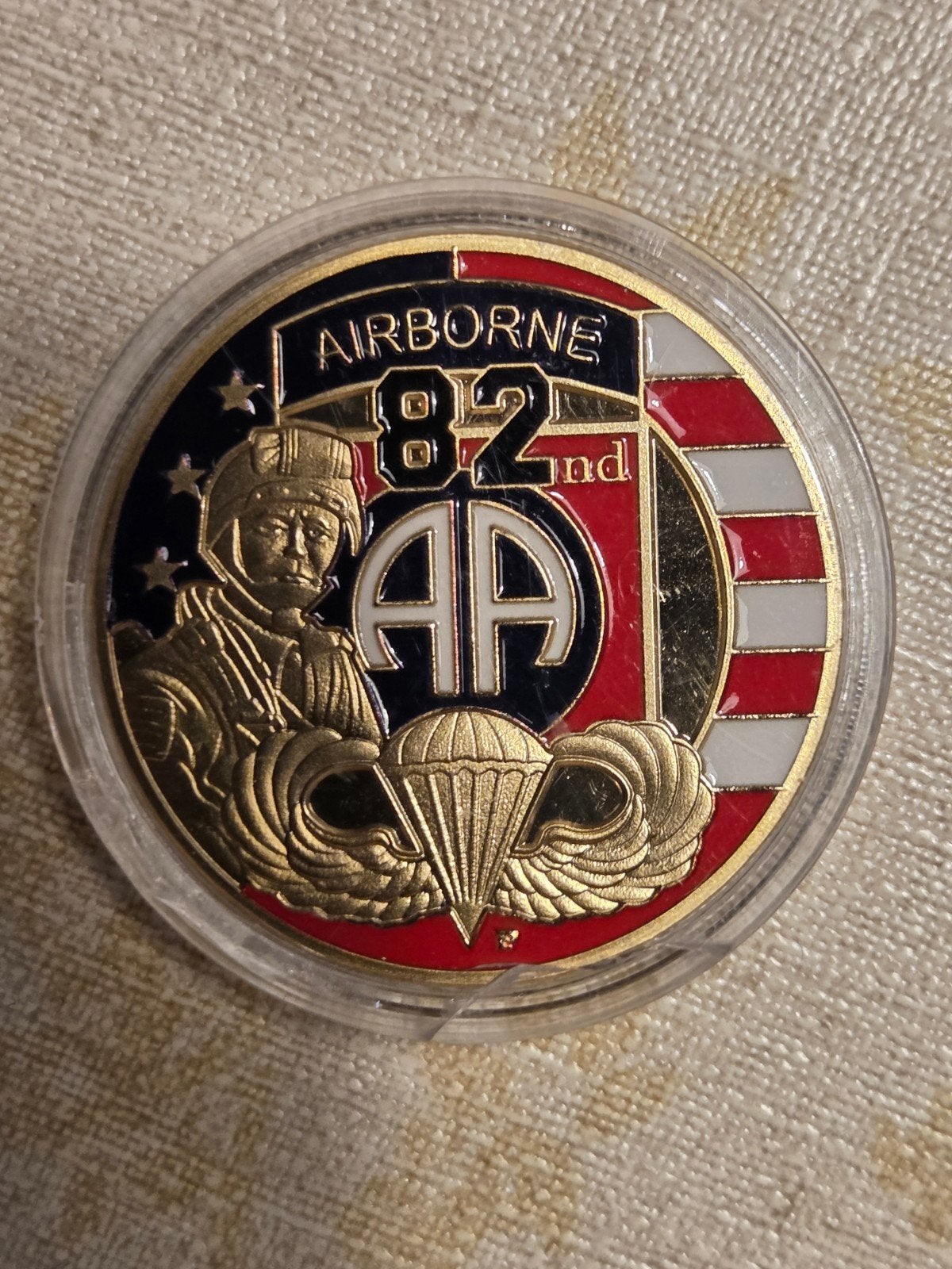 82nd Airborne Division Challenge Coin - Amerikaans Leger, Verzamelen, Ophalen of Verzenden, Landmacht, Amerika, Overige typen
