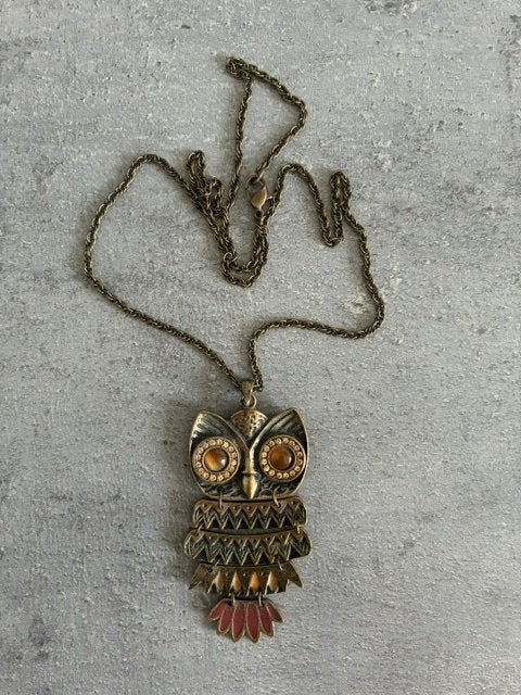 ketting kettinghanger uil, Ophalen of Verzenden, Zo goed als nieuw, Goud, Overige materialen