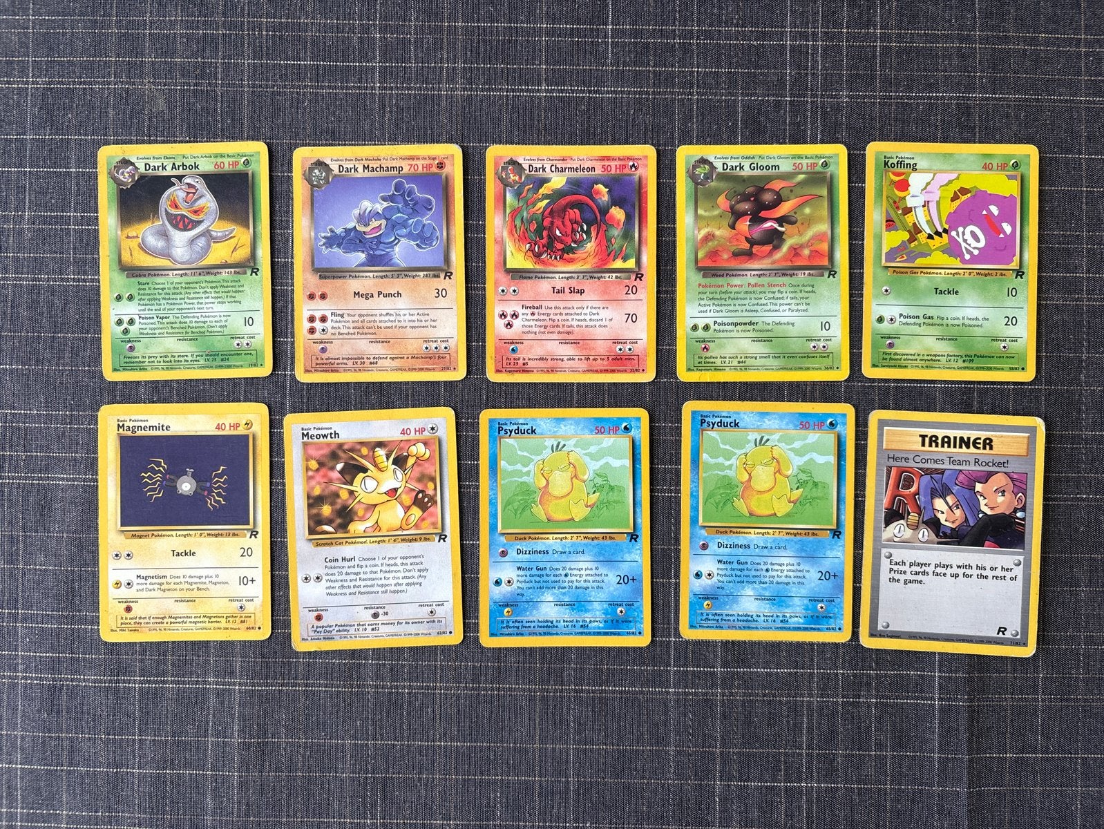 Oude Pokémon Kaarten Rocket Set - 1999/2000, Ophalen of Verzenden, Gebruikt, Meerdere kaarten