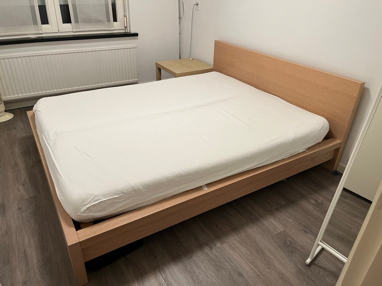 Tweepersoonsbed - verstelbare lattenbodem incl. Matrassen, Ophalen, Verstelbaar, Beige, Tweepersoons