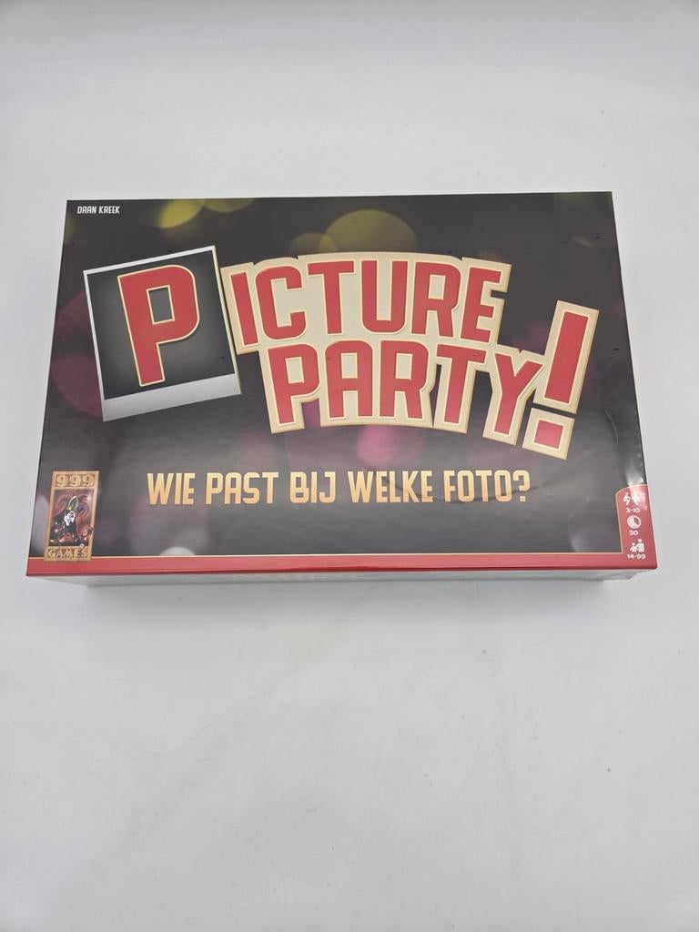 Picture Party! Bordspel - Wie past bij welke foto?, Postbus 172, 6710 BD Ede, Nederland, Vijf spelers of meer, Info@999games.nl
