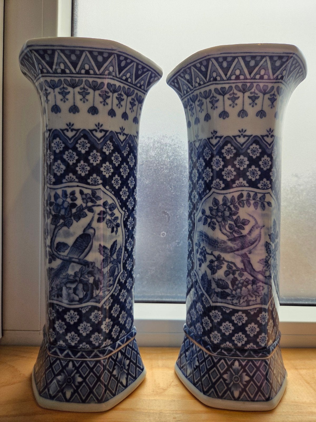 Prachtige Delfts Blauwe Vazen - Handgeschilderd, Antiek en Kunst, Ophalen