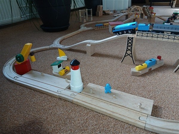 Grote Brio Houten Treinset met veel Accessoires, Ophalen, Gebruikt, Overige typen