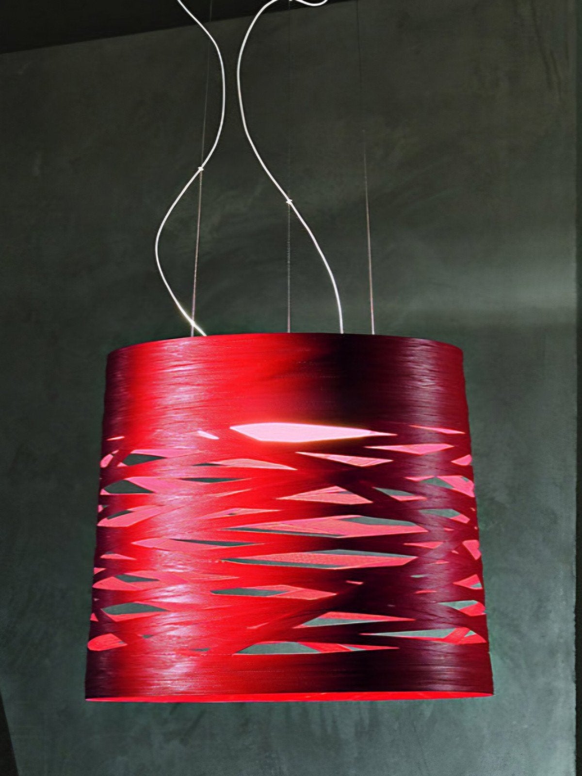 2x Foscarini Tress grande witte hanglamp, Ophalen, 50 tot 75 cm, Zo goed als nieuw, Glas