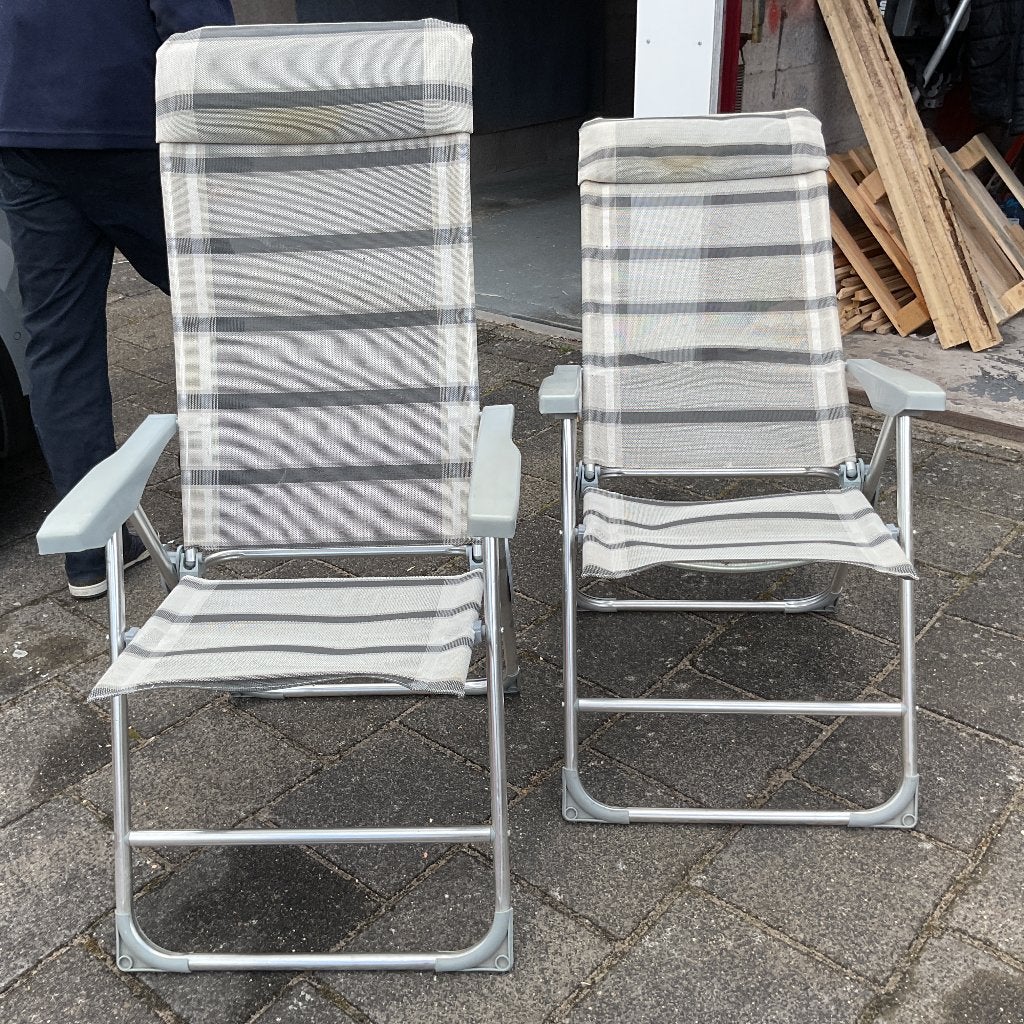 Tuinstoelen, Ophalen, Gebruikt, Aluminium, Verstelbaar