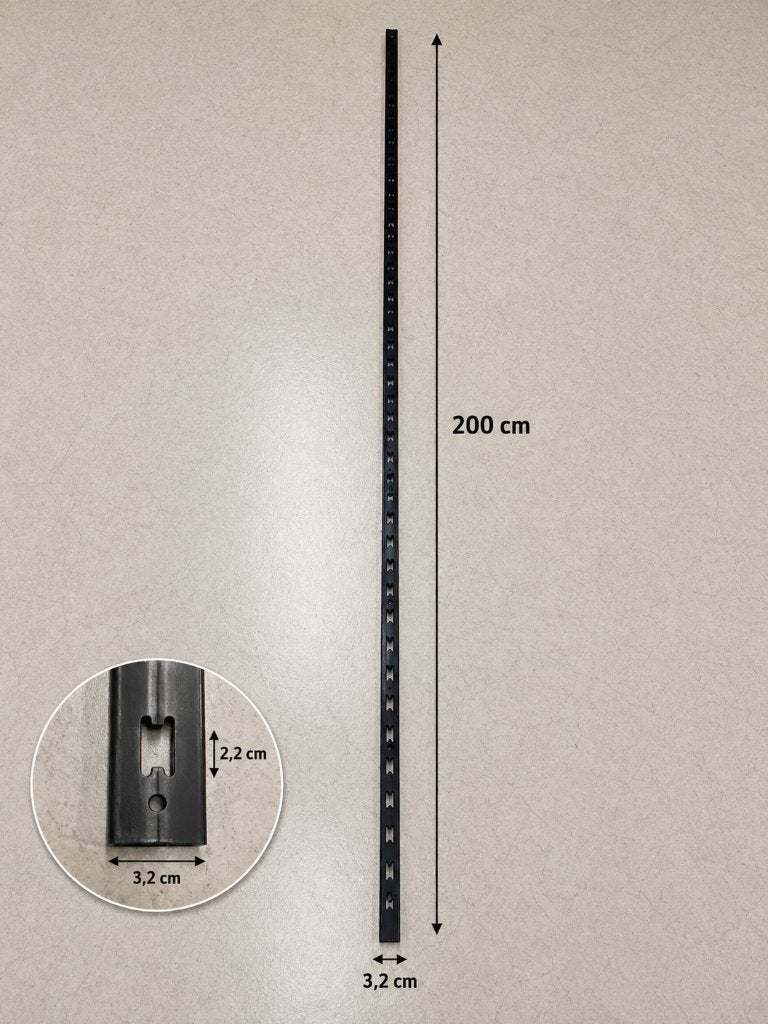 Metalen montagerail / wandrail – zwart, Ophalen, Zo goed als nieuw, 50 tot 100 mm, Overige typen