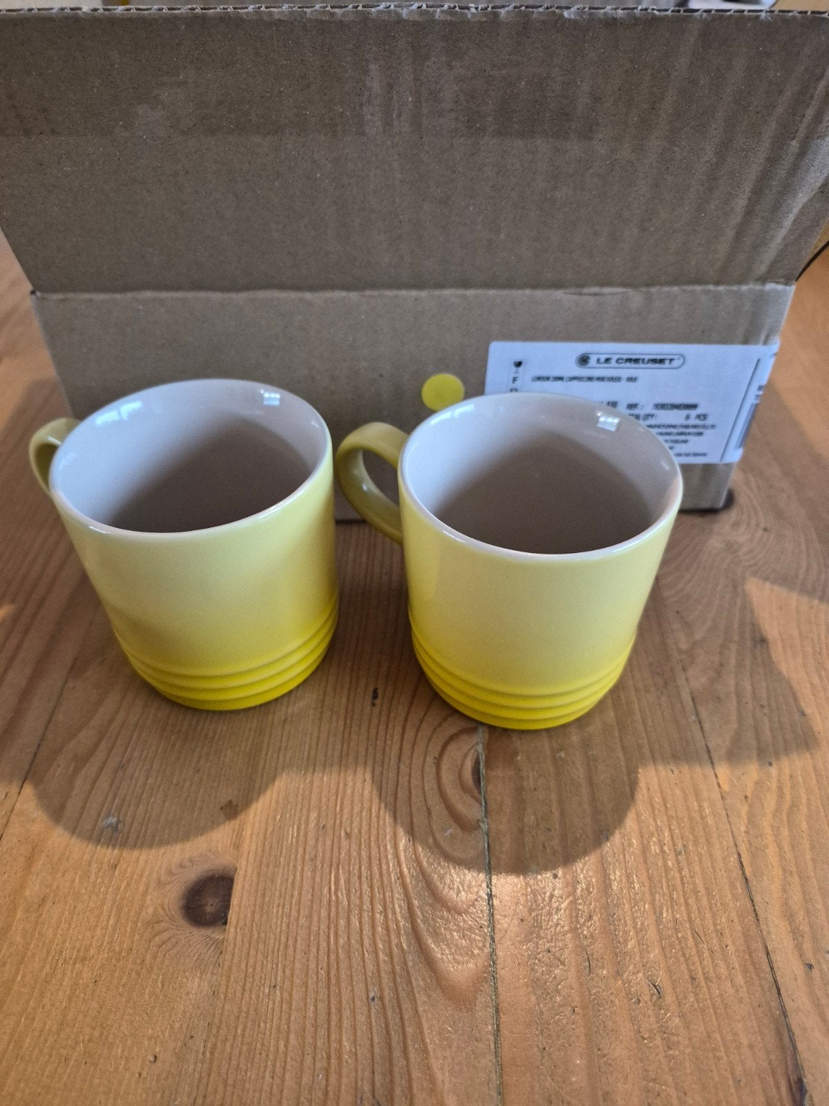 Le Creuset Cappuccino Mokken Soleil - Set van 6, Nieuw, Ophalen of Verzenden, Overige stijlen, Kop(pen) en/of Schotel(s)