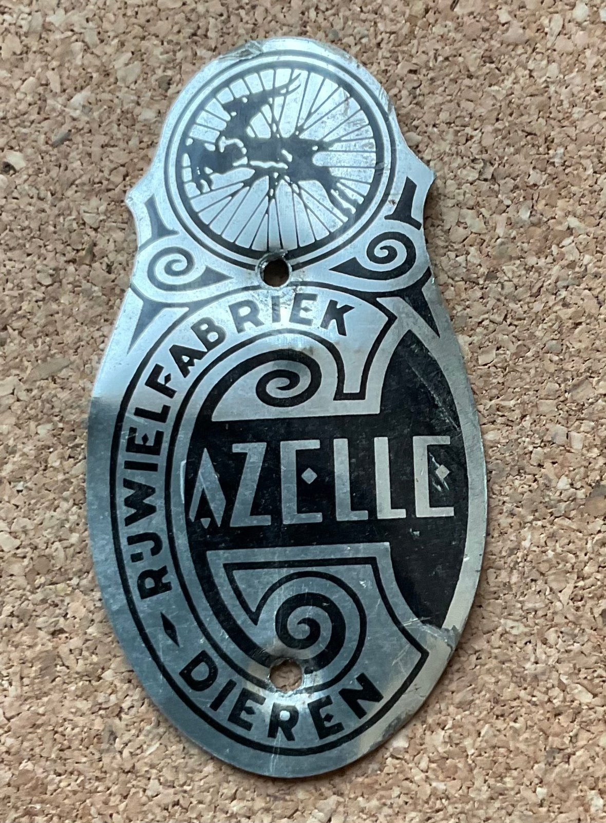 Fiets Balhoofdplaatje - GAZELLE Rijwielfabriek Dieren., Ophalen of Verzenden, Gebruikt, Overige typen