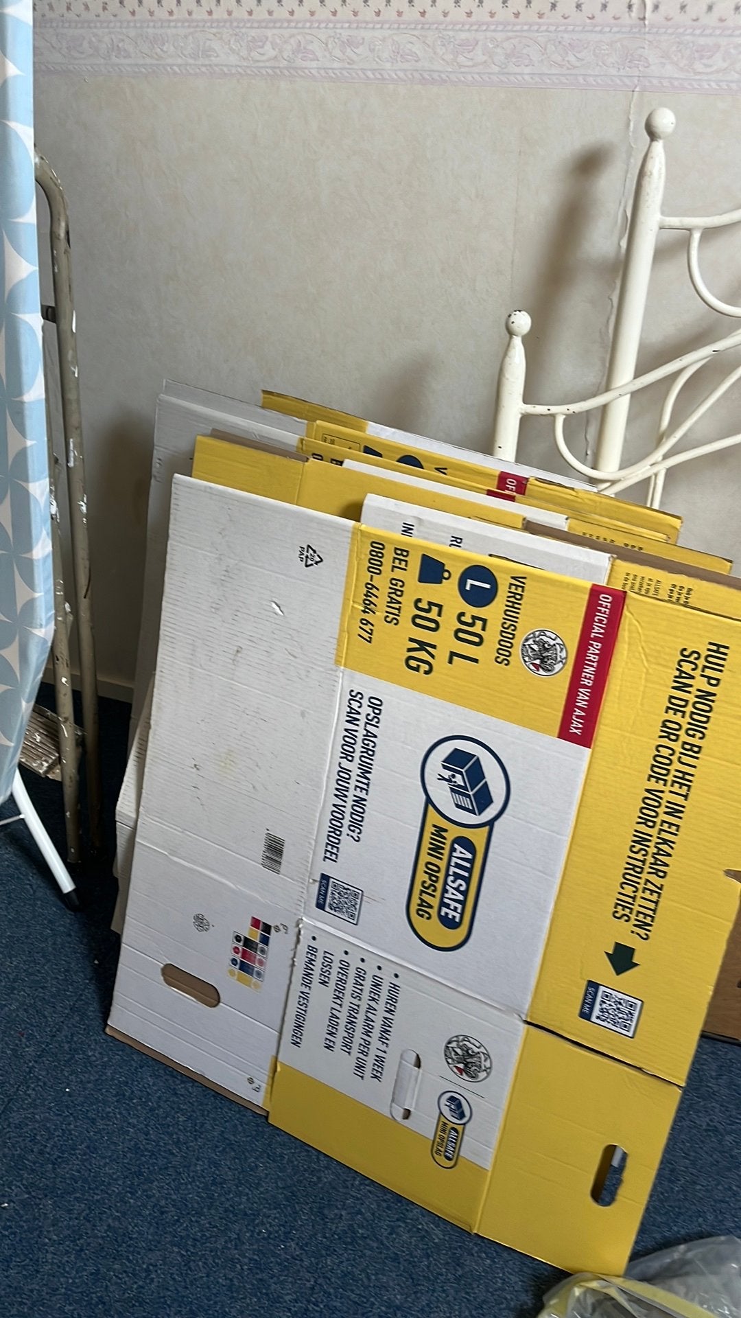 7 zeer stevige verhuisdozen, Ophalen, Opvouwbaar, 50 tot 75 cm, Minder dan 40 cm