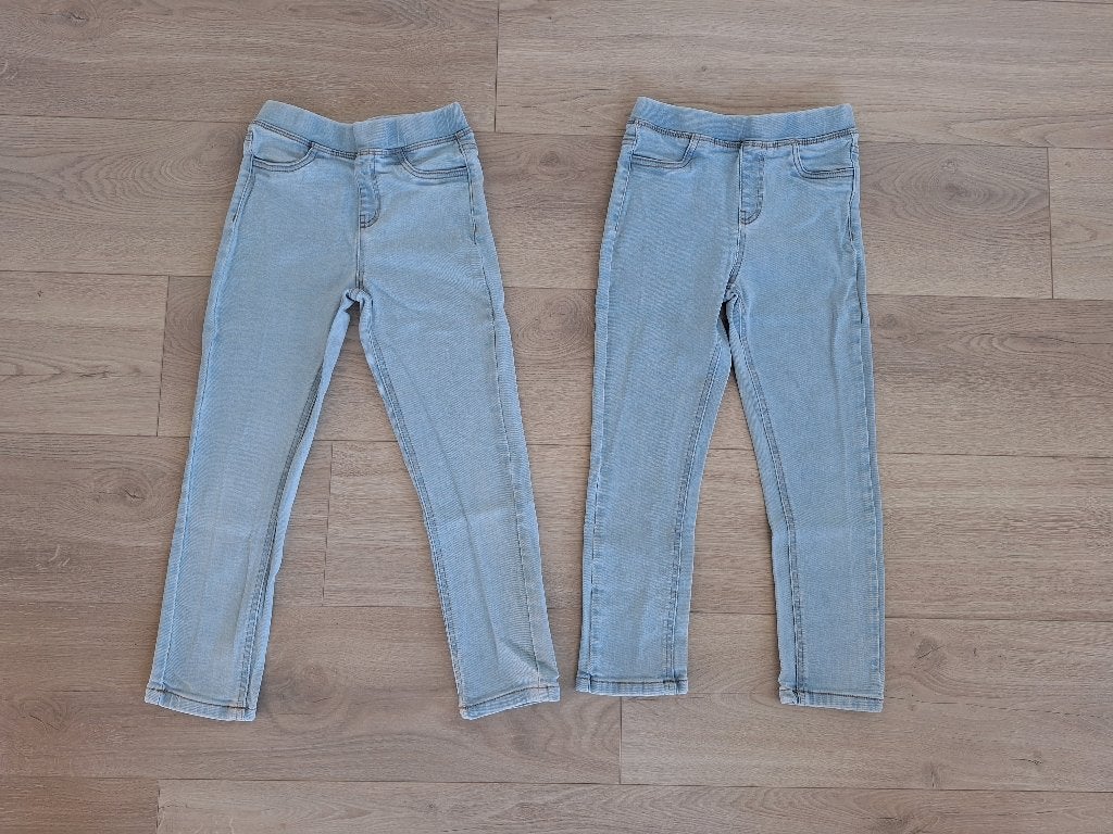 2x lichtblauwe tregging (maat 128), Broek, Verbaudet, Jongen of Meisje, Ophalen of Verzenden