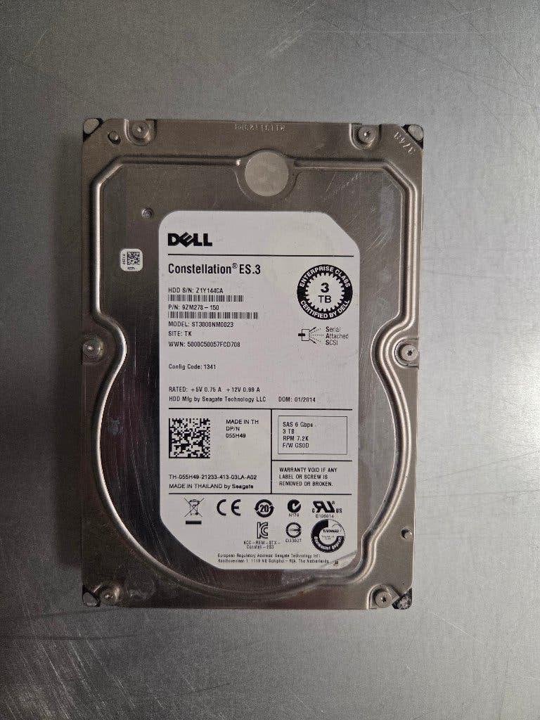 Dell/Seagate 3TB SAS HDD, Computers en Software, Harde schijven, Intern, Gebruikt, SAS, -