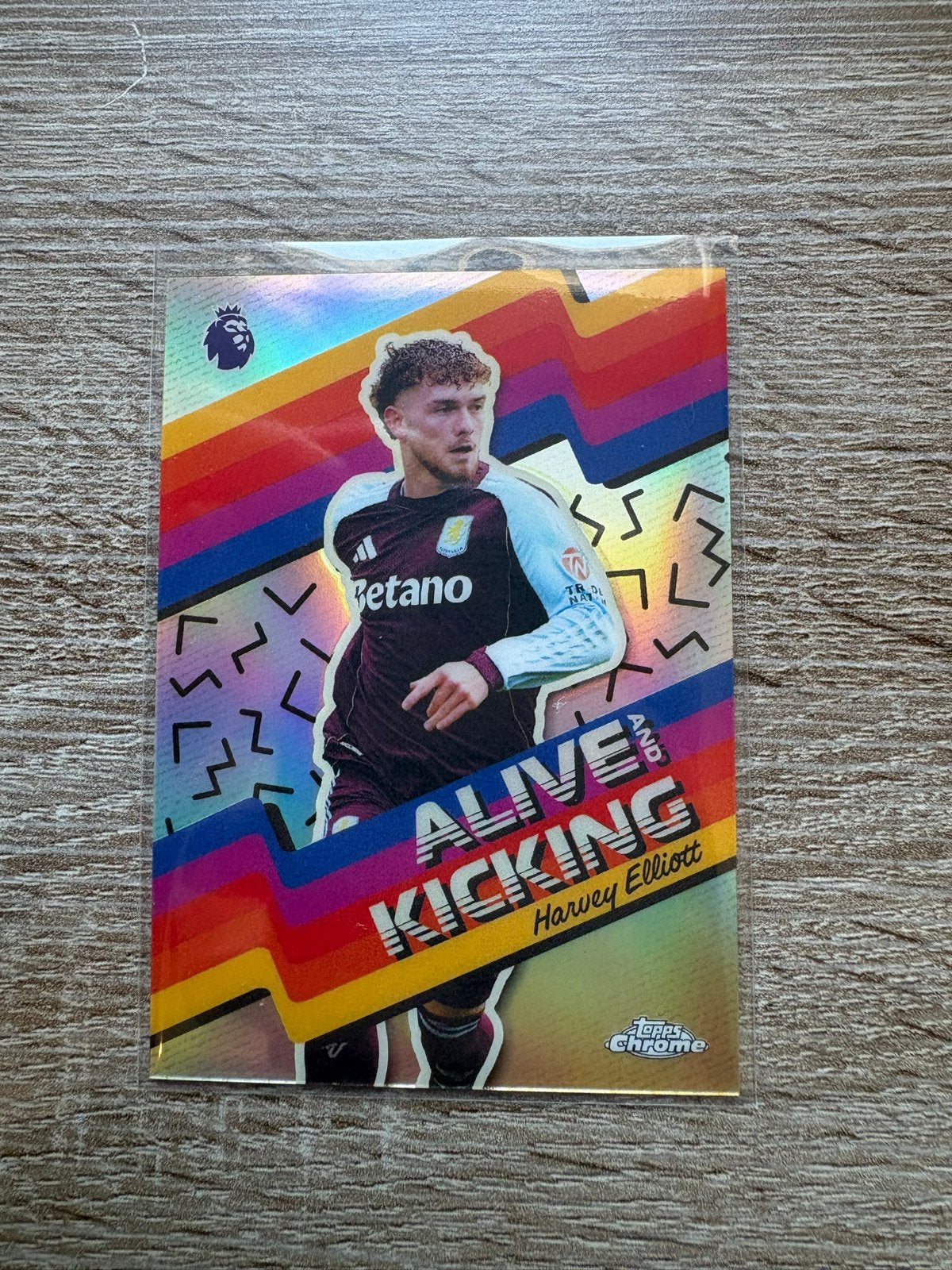 Topps Chrome Harvey Elliott Aston Villa Spelerskaart, Ophalen of Verzenden, Zo goed als nieuw, Buitenlandse clubs, Spelerskaart