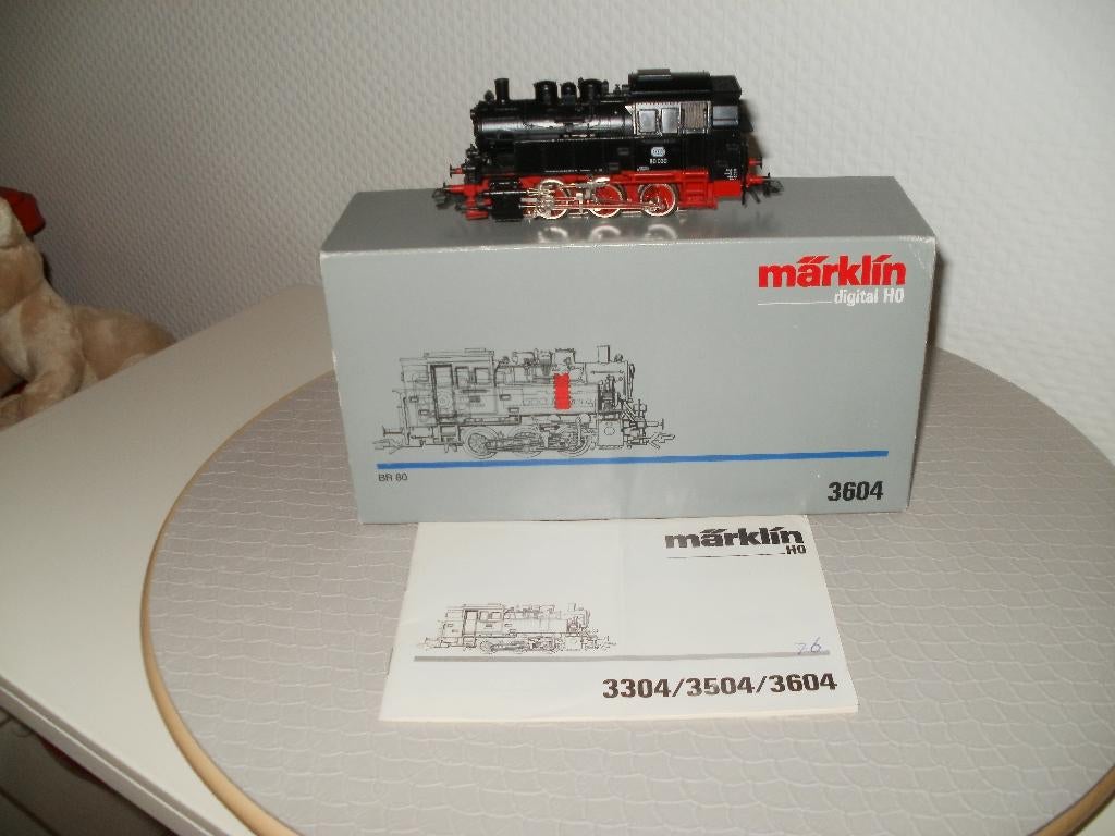 Marklin Ho Stoomlokomotief No 3604 BR 80 Dig.+ovp+boekje, Hobby en Vrije tijd, Modeltreinen | H0, Wisselstroom, Locomotief, Ophalen of Verzenden