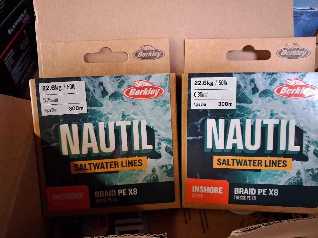 Berkley Nautil Inshore Braid PE X8 (300m) 0.35/22.6kilo, Tinstraat, Nieuw, Ophalen of Verzenden, Info@purefishing.com