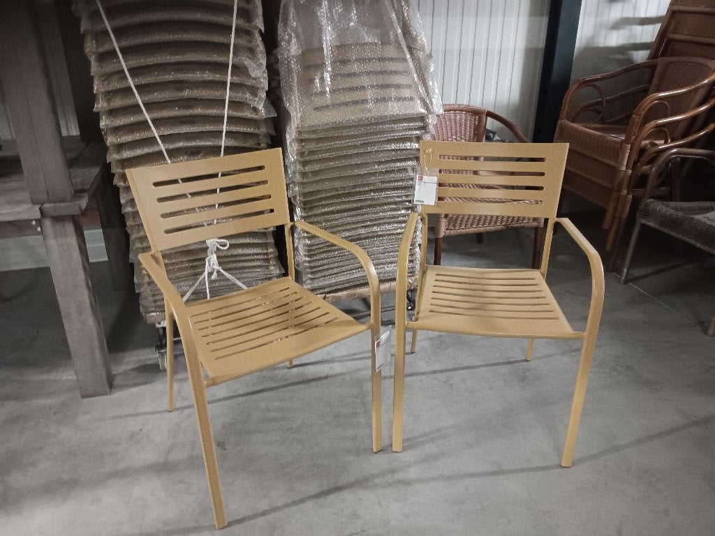 terrasstoelen-terras stoelen en tafels, Ophalen, Zo goed als nieuw, Aluminium, Stapelbaar