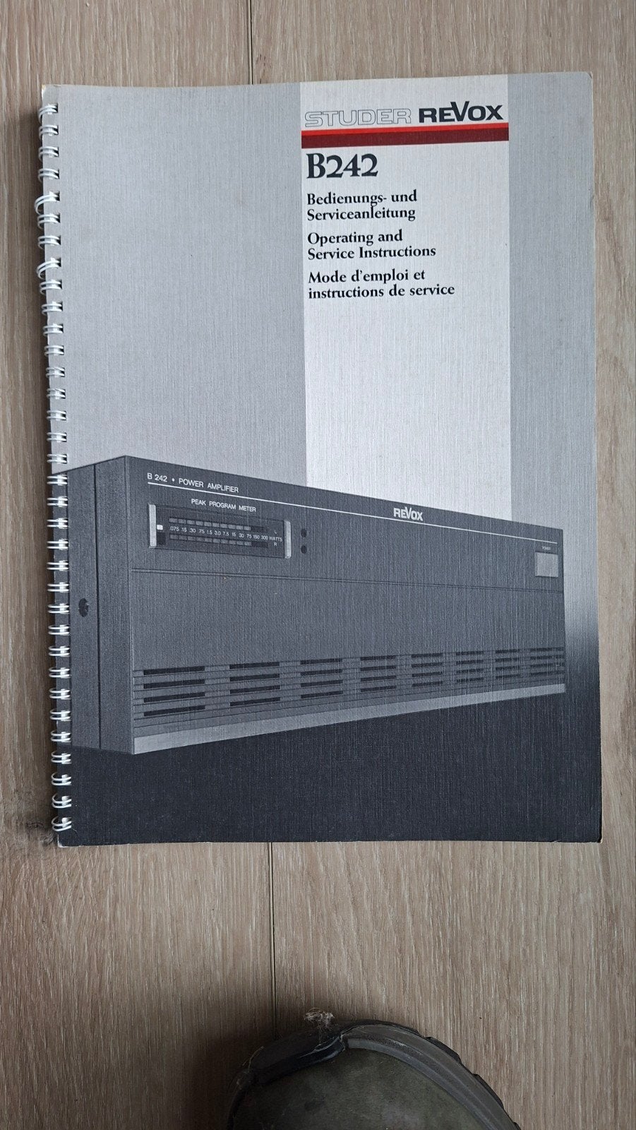 Studer Revox B242 Power Amplifier Handleiding, Ophalen of Verzenden, Gebruikt, Overige merken
