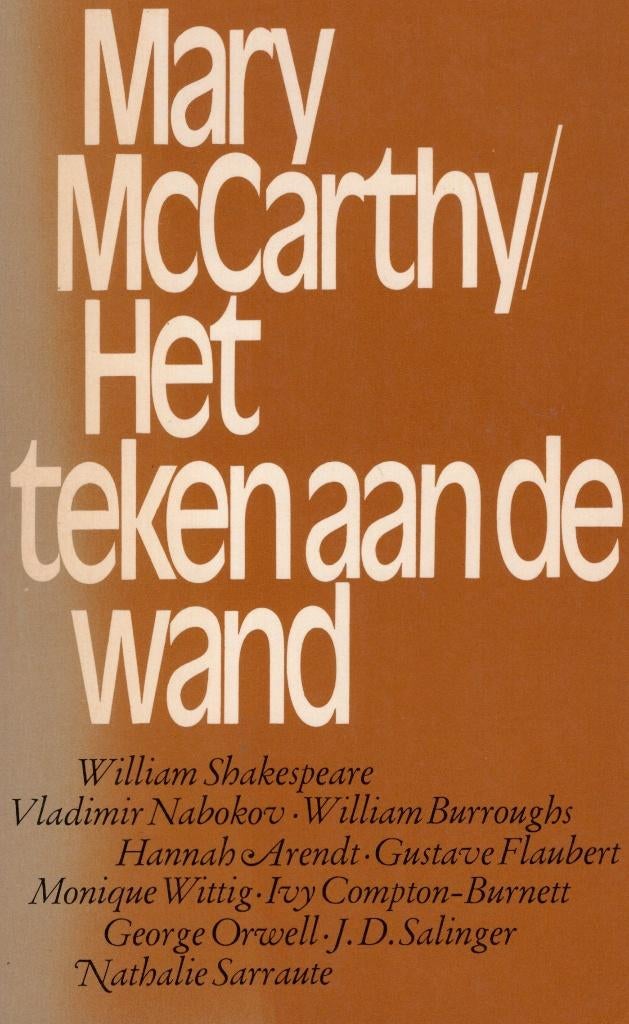 Het Teken Aan De Wand - Mary McCarthy BOEK, Boeken, Ophalen of Verzenden, Gelezen, Mary McCarthy