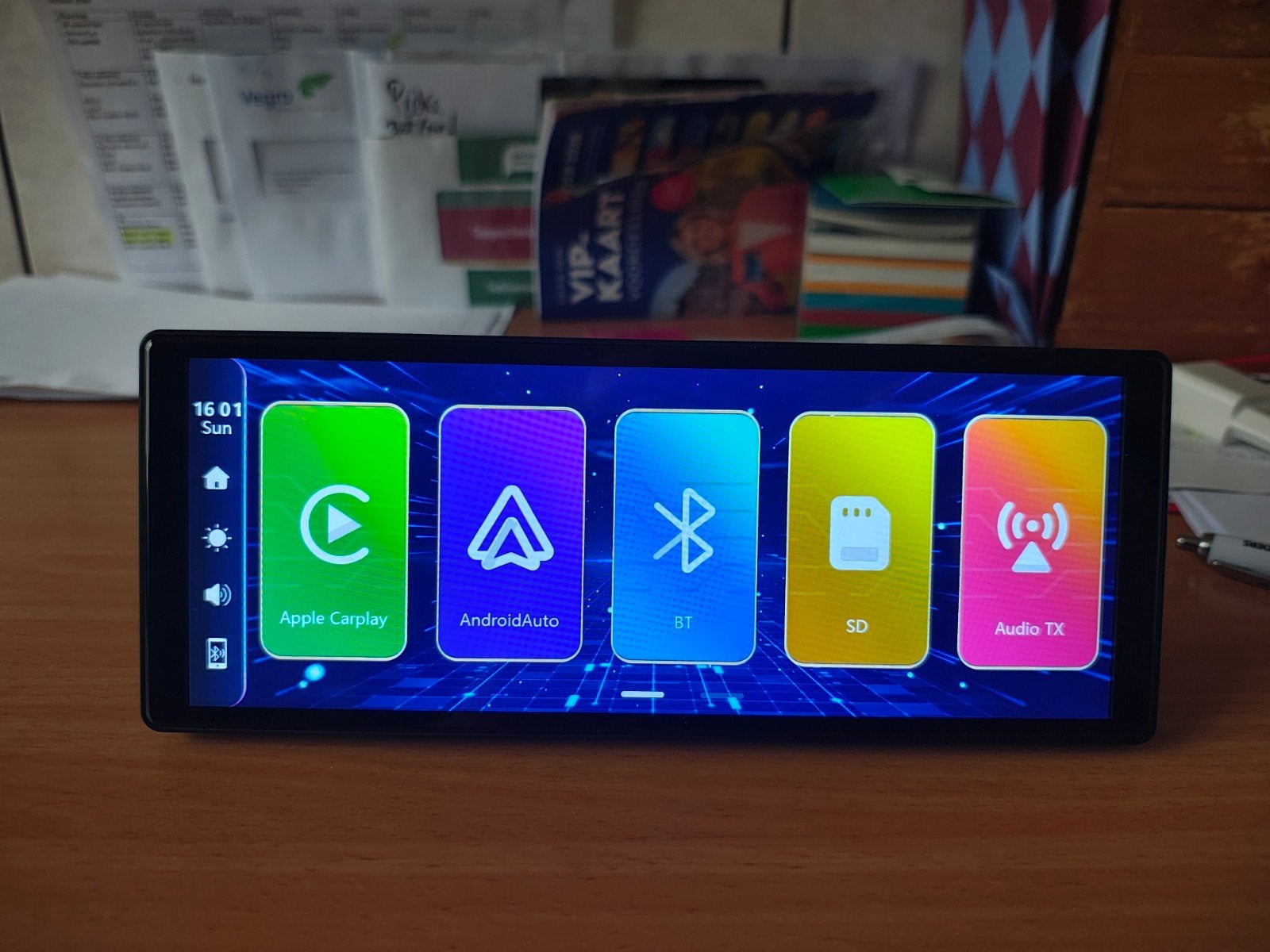 Draagbaar 9 inch Android Auto/Apple Carplay scherm, Ophalen of Verzenden, Zo goed als nieuw