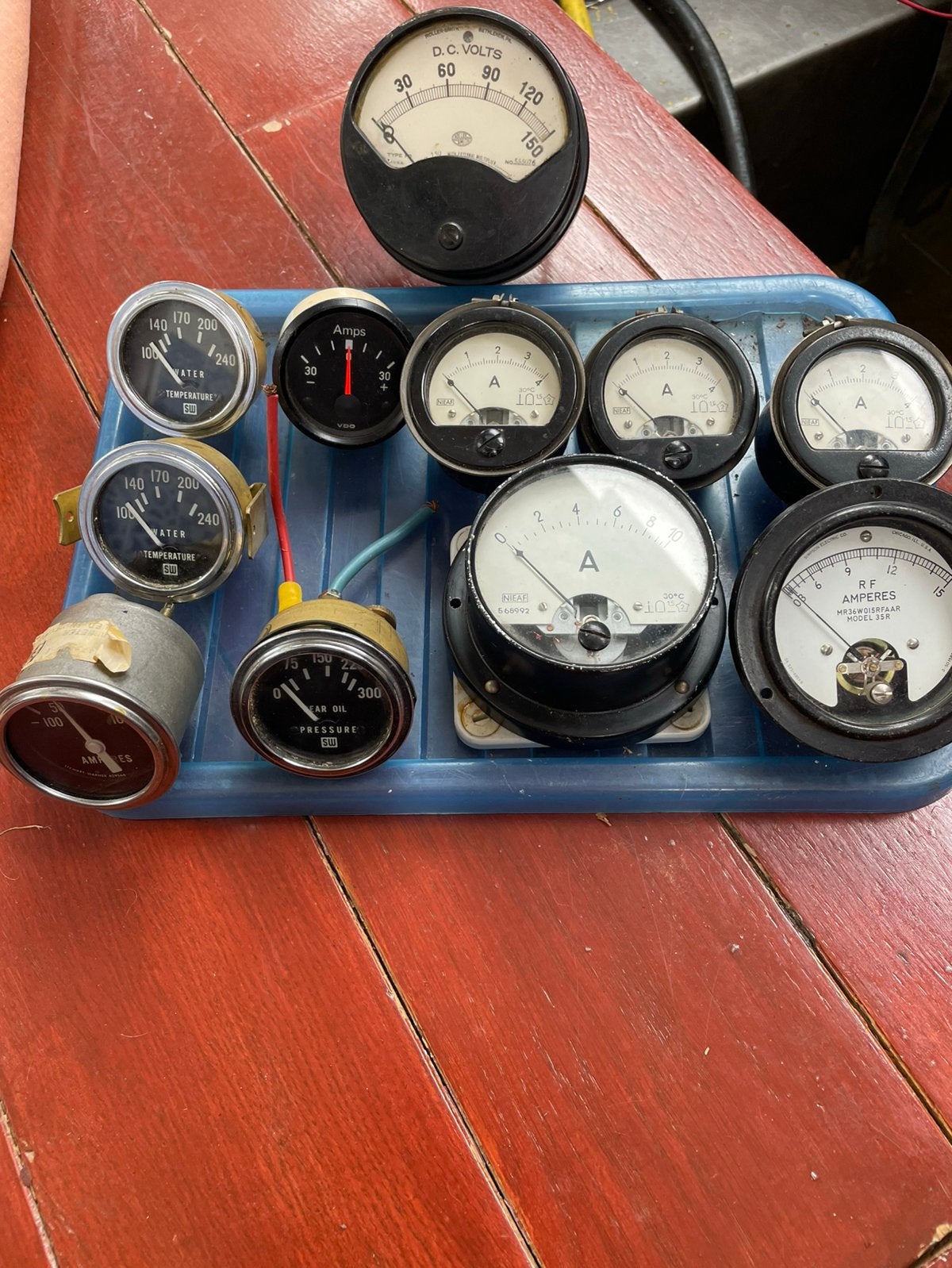 Diverse scheepsmeters: Volt-, Ampère- en Temperatuurmeters, Ophalen, Gebruikt, Overige typen