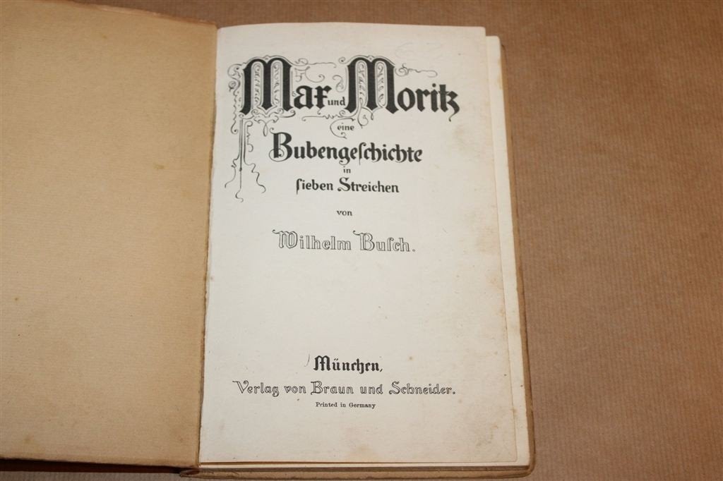 Max und Moritz — Wilhelm Busch, Duitse Prentvertelling, Boeken, Ophalen of Verzenden, Gelezen