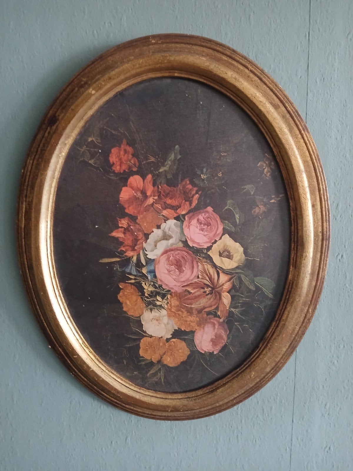 Prachtig bloemen schilderij. 🌸🌼, Ophalen of Verzenden, Zo goed als nieuw, Minder dan 50 cm, Schilderij