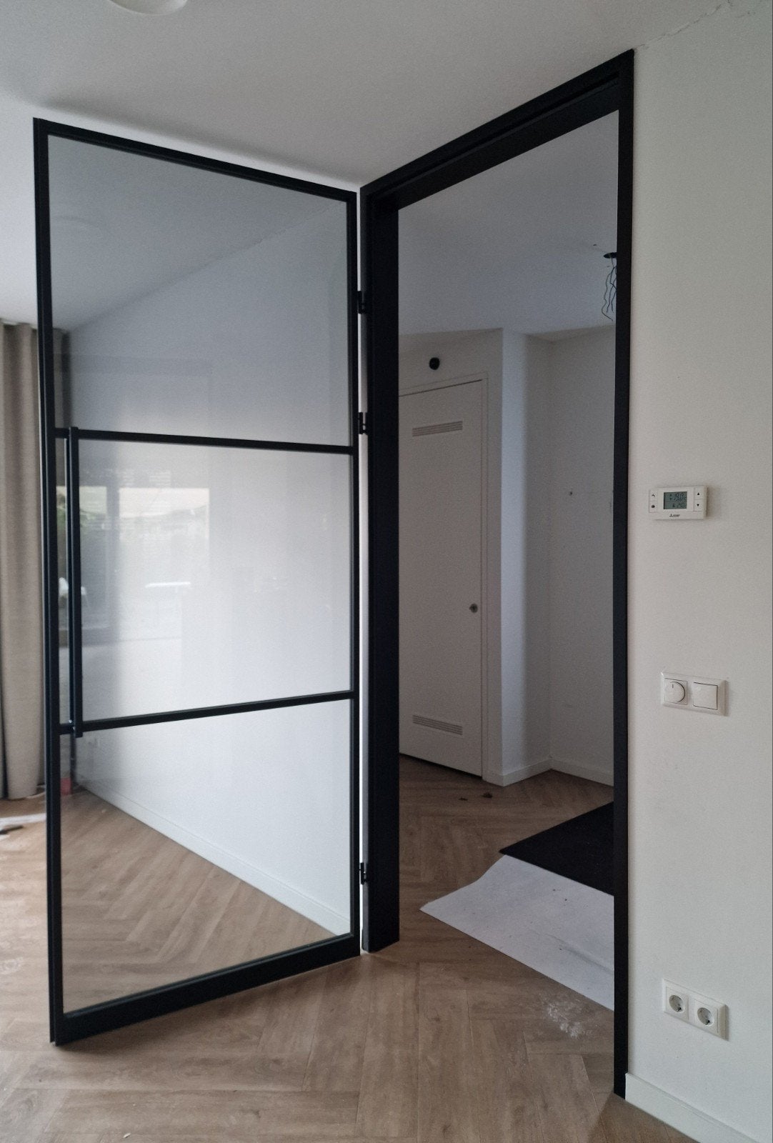 Luxe zwart stalen deur met zwart kozijn!, Ophalen, Kunststof, 80 tot 100 cm, 215 cm of meer