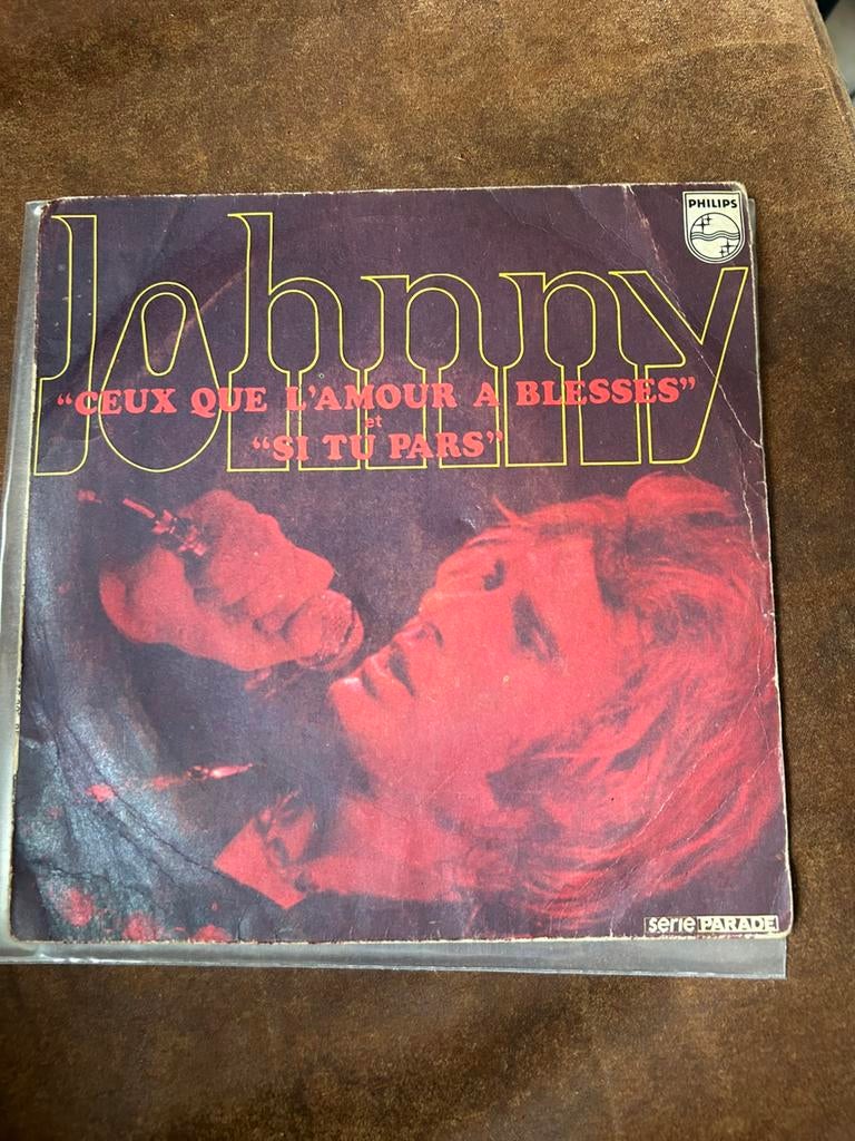 Johnny Hallyday-  ceux que  l’amour a blesses, Ophalen of Verzenden, Zo goed als nieuw, Overige formaten, Poprock