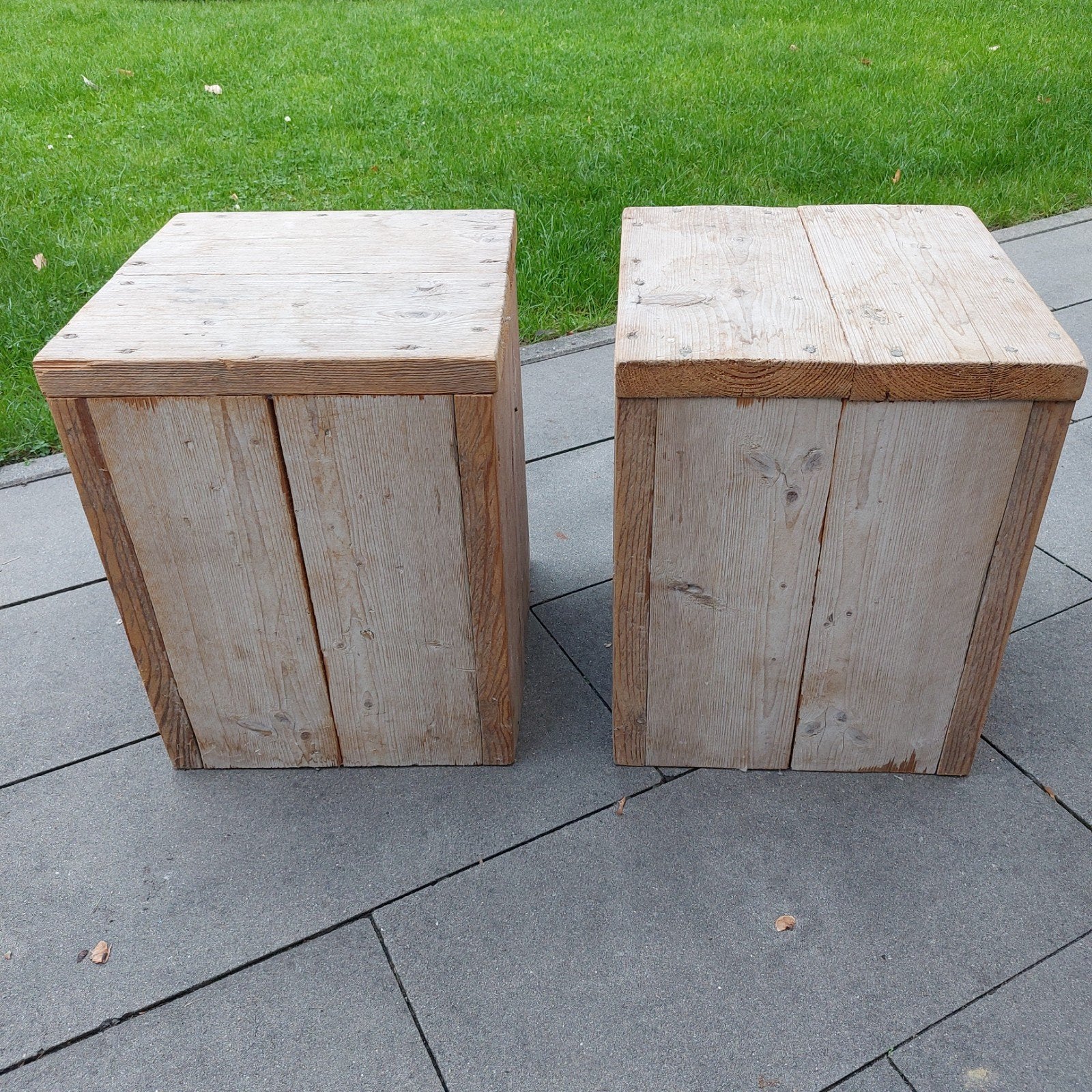Hocker steigerhout, Ophalen, Gebruikt