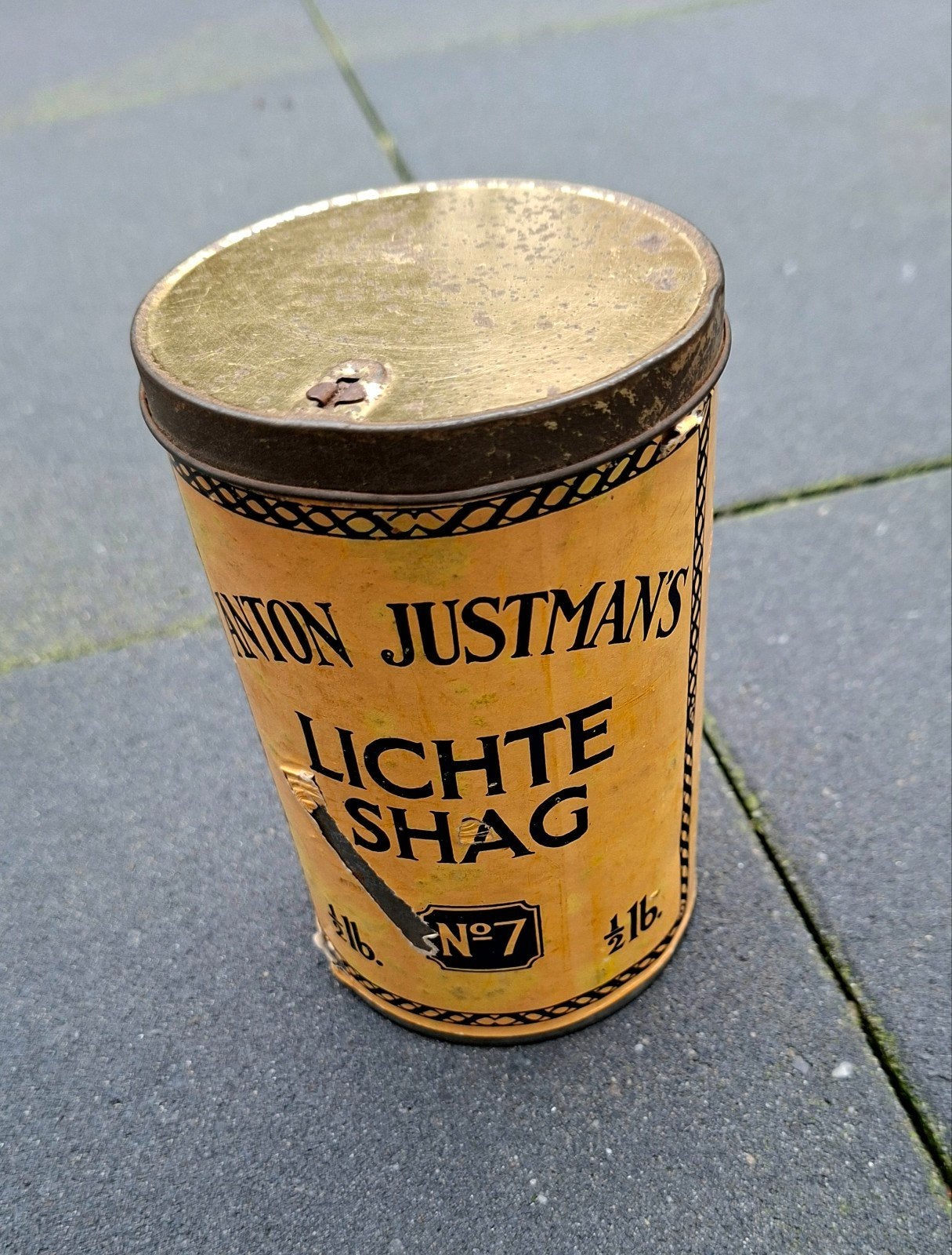 DICHT  SHAG - BLIK                      Voor Verzamelaars, Ophalen of Verzenden, Gebruikt, Tabaksdoos of Verpakking