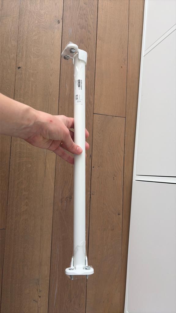 IKEA KOMPLEMENT Kledingroede, wit, 50 cm, Ophalen, Zo goed als nieuw, Overige typen, Minder dan 2 meter