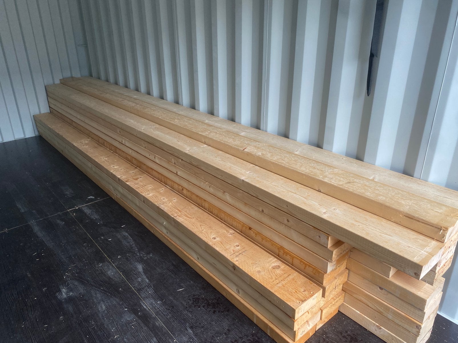 Vuren 70x195 c24 4500 / 4800 balken partij 75x200, Doe-het-zelf en Verbouw, Hout en Planken, Ophalen, Zo goed als nieuw, Balk