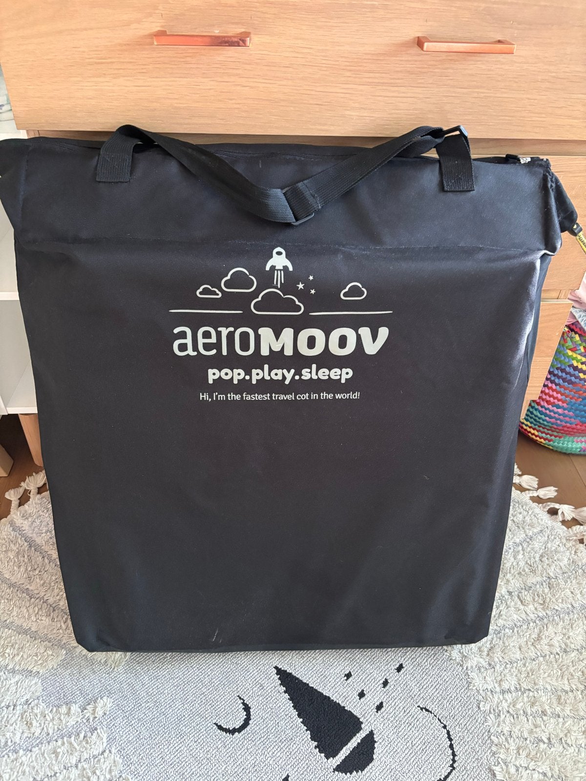 AeroMoov Reisbedje Pop-Up + Hoeslaken, Ophalen, Zo goed als nieuw, Reisbedje