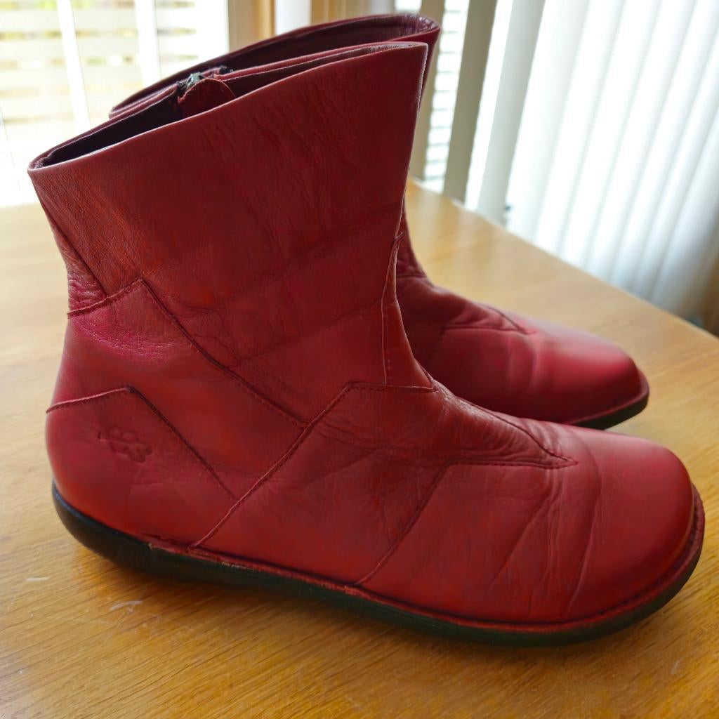 zgan Rood leren Loints laarsjes 39 incl verzend, Verzenden, Zo goed als nieuw, Rood, Loints