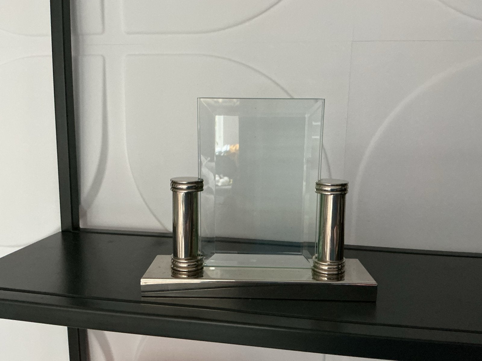 Stijlvolle vintage fotolijst van glas en metaal, Huis en Inrichting, Woonaccessoires | Lijsten, Ophalen of Verzenden, Fotolijst