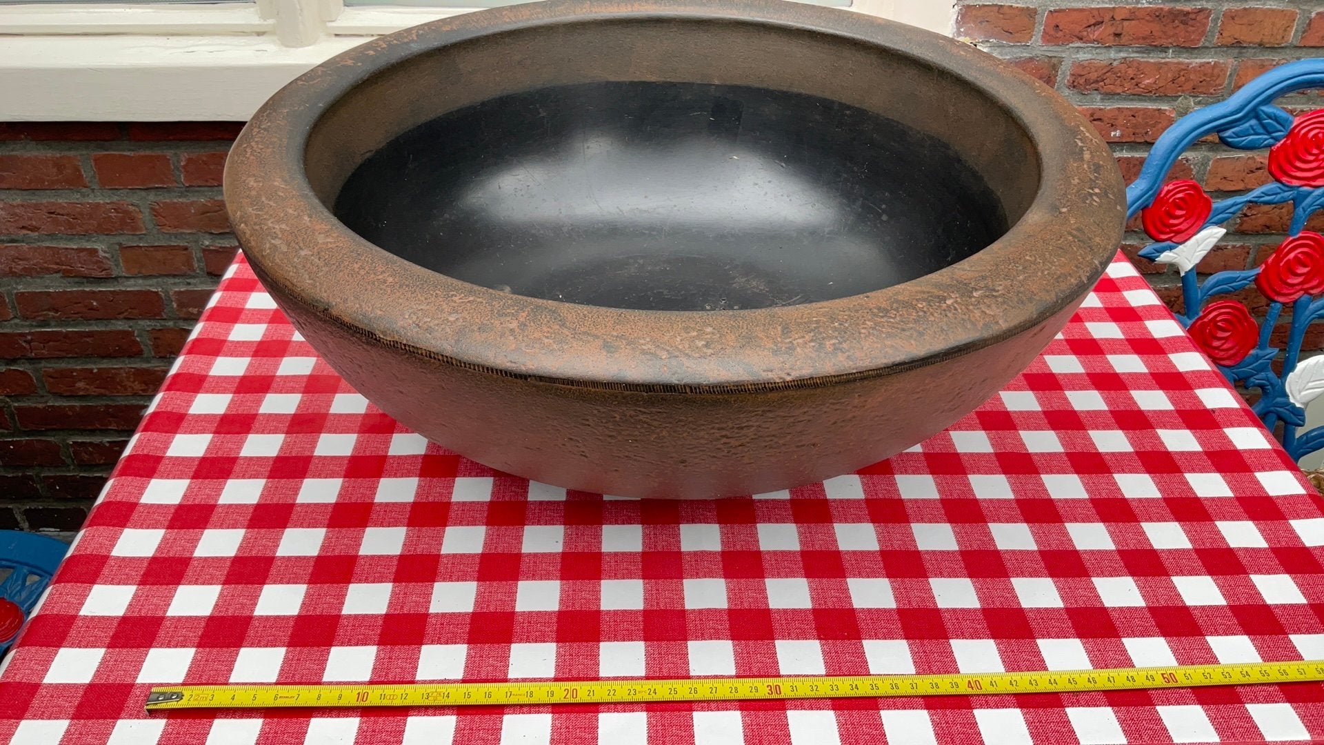 Plantenpot Bloempot design schaalmodel roest bruin XL, Ophalen of Verzenden, Zo goed als nieuw