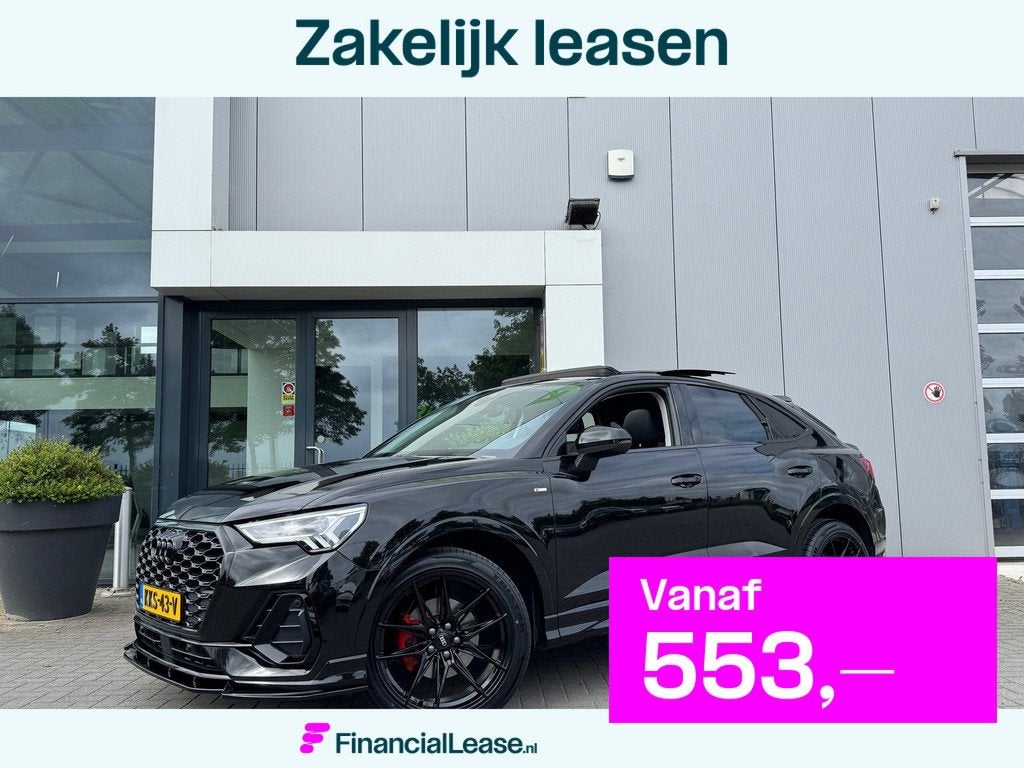 Audi Q3 Sportback 35 TFSI S Edition * Panoramadak * Matrix L, 15 km/l, Zwart, 4 cilinders, 1505 kg