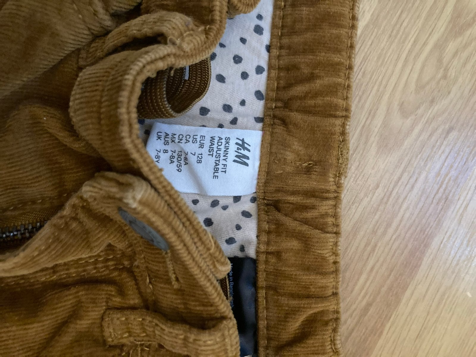 H&M Dubbellaags Corduroy Broek - Extra Warm (Maat 128), Ophalen of Verzenden, Gebruikt, Jongen of Meisje, Broek