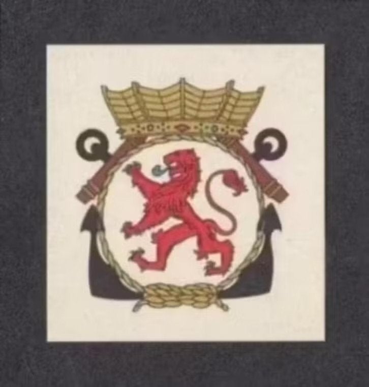 Albumplaatje Militair Embleem Marine Hr. Ms. Naaldwijk., Verzamelen, Ophalen of Verzenden, Zo goed als nieuw