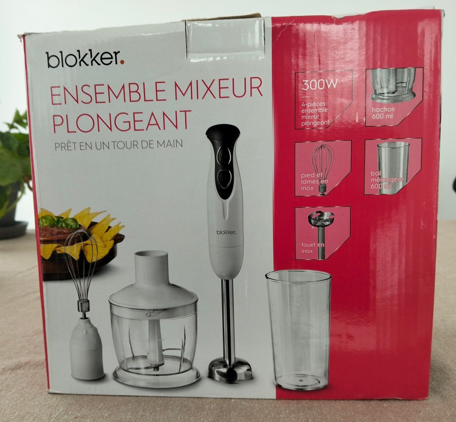 Blokker Staafmixer Set 300W - Nieuw in Doos, Witgoed en Apparatuur, Ophalen of Verzenden, Nieuw, Blender
