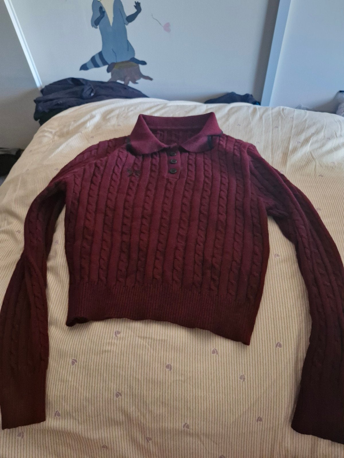 Bordeauxrode gebreide set (trui en rok) - Maat XL, Kleding | Dames, Rokken, Maat 46/48 (XL) of groter, Ophalen of Verzenden, Onbekend