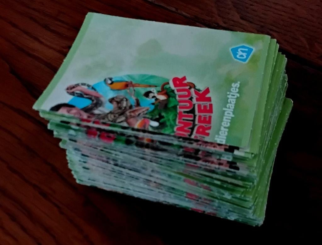 Op avontuur met Freek Vonk - stapel van 178 plaatjes, Verzamelen, Supermarktacties, Albert Heijn, Ophalen of Verzenden