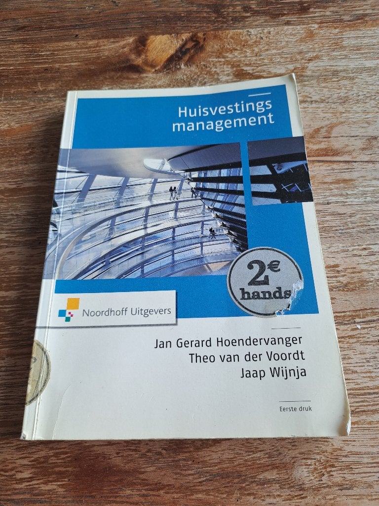 Huisvestingsmanagement 1e druk, HBO, Noordhoff Uitgevers, Alpha, Ophalen