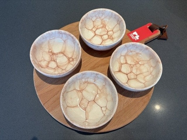serveerplank met 4 bakjes NIEUW, Ophalen of Verzenden, Nieuw