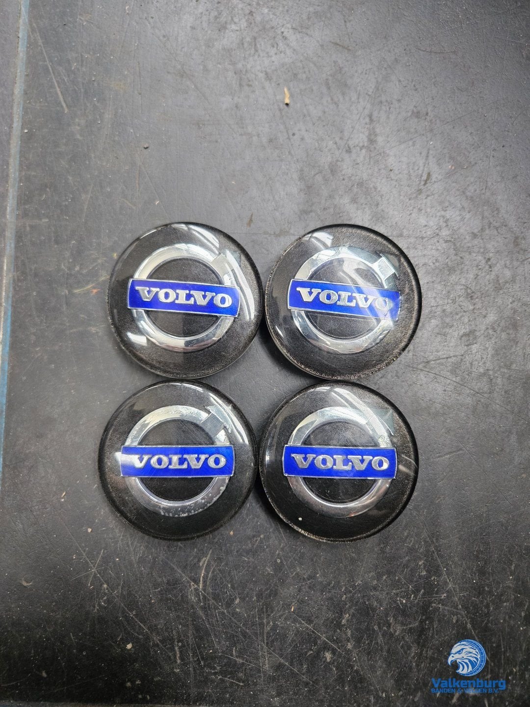 ORIGINELE Volvo naafkap naafdop zwart blauw chroom, Auto diversen, Gebruikt, -, Verzenden, -