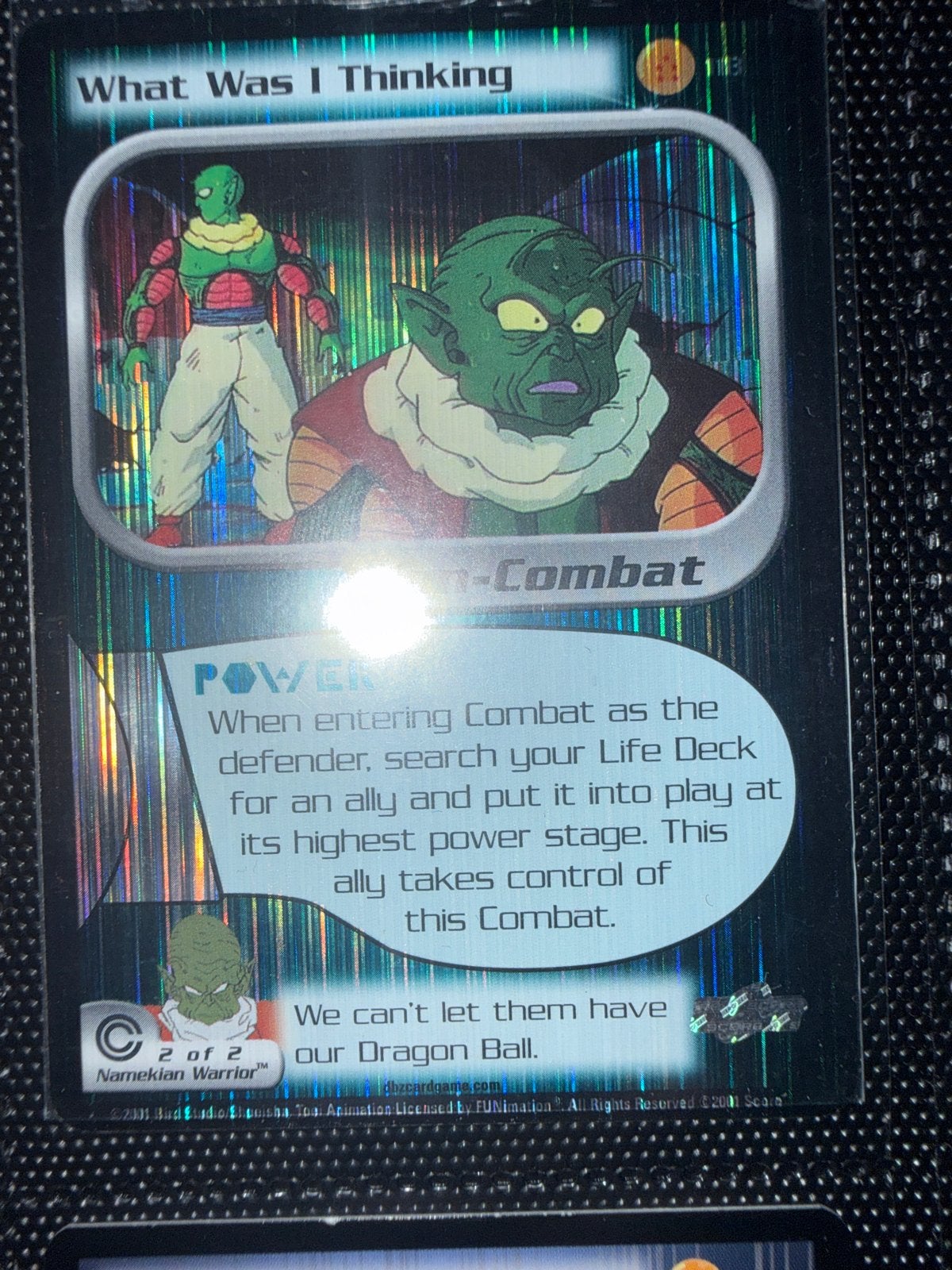 Dragon Ball Z TCG: What Was I Thinking (Foil), Ophalen of Verzenden, Gebruikt, Losse kaart, Foil